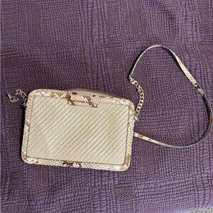 Michael Kors straw python crossbody